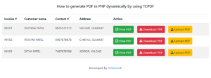 How to generate or download PDF invoice dynamically in PHP with MySQL ...